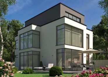 Bauhausstil-Haus, frei geplant mit drei Etagen - Sententia