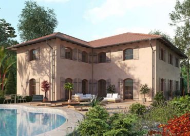 Mediterrane Stadtvilla Regia mit Erker