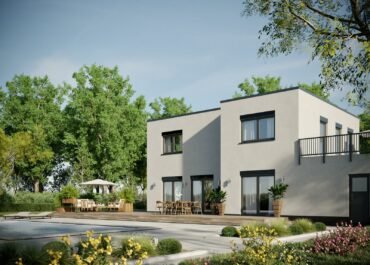 Bauhaus mit Flachdach und Dachterrasse