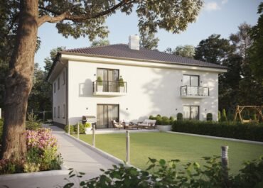 Walmdach-Mehrfamilienhaus Quattour, für vier Familien