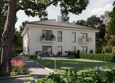 Beispiel Doppelhaushälfte Gartenseite